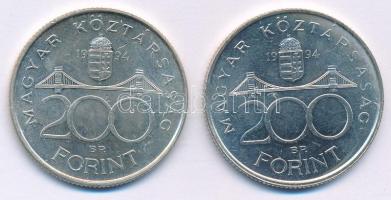 1994. 200Ft Ag "Deák" (2x) T:UNC,AU
Adamo F13.1