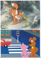 8 db MODERN motívum képeslap: mese, báb és rajzfilm / 8 modern motive postcards, cartoons, puppet fi...