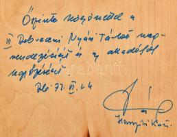 Bencze Lilla Judit (1926-1998): Nő fehér függővel. Tűzzománc, fa lapon, jelzett, hátoldalán a művész...