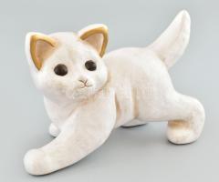 Thun olasz fajansz macska, hibátlan, címkével jelzett, h: 19,5 mm