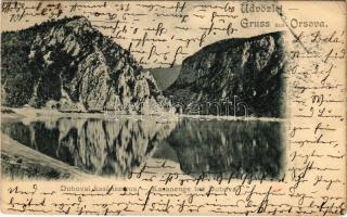 1904 Orsova, Dubovai Kazán-szoros / Kasanenge bei Dubova / Cazane / gorge, canal (EK)