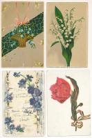 20 db RÉGI motívum képeslap vegyes minőségben: virágok / 20 pre-1945 motive postcards in mixed quality: flowers