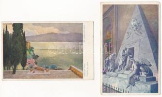 40 db RÉGI Wiener Kunst motívum képeslap vegyes minőségben / 40 pre-1945 Wiener Kunst motive postcards in mixed quality