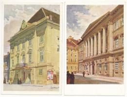 Budapest. Műemlékek Országos Bizottsága - 9 db régi képeslap