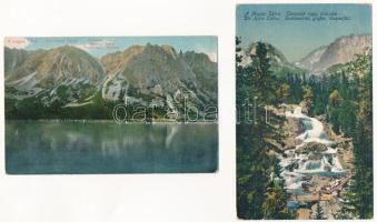 Tátra, Magas-Tátra, Vysoké Tatry; 2 db régi képeslap / 2 pre-1945 postcards