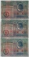 1912. 100K fekete ROMANIA TIMBRU SPECIAL felülbélyegzéssel (6db) T:F,VG