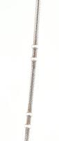 Ezüst(Ag) duplagolyós nyaklánc, jelzett, h: 45 cm, nettó: 5,4 g