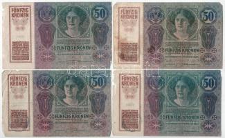 1914. 50K fekete "ROMANIA TIMBRU SPECIAL" felülbélyegzéssel (7db) T:F,VG kis anyaghiány