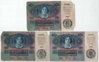 1914. 50K fekete "ROMANIA TIMBRU SPECIAL" felülbélyegzéssel (7db) T:F,VG kis anyaghiány