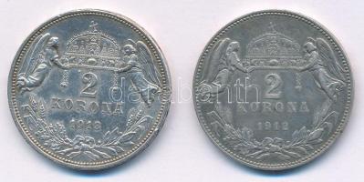 1912-1913KB 2K Ag "Ferenc József" (2xklf) T:AU,XF kis ph
Adamo K6