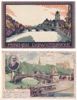 MÜNCHEN - 88 db modern reprint képeslap / MÜNCHEN - 88 modern reprint postcards