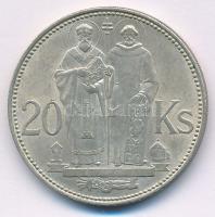 Szlovákia 1941. 20K Ag Cirill és Metód T:AU,XF patina Slovakia 1941. 20 Korun Ag St. Kyrill and St. Methodius C:AU,XF patina  Krause KM#7.1