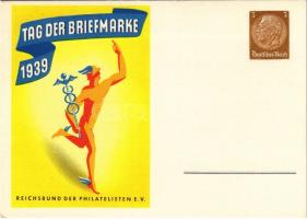 1939 Tag der Briefmarke. Reichsbund der Philatelisten E.V. / Day of the German Stamp, Philately Exhibition advertisement card. 3 Ga. (EK)