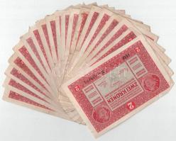 1917. 2K (19db) T:F,VG közte kis anyaghiány Adamo K6