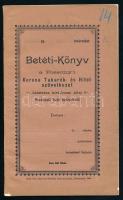 ca 1890 Pozsonyi Korona Takarék és Hitel Szövetkezet betéti könyv + alapszabályok kitöltetlen 38p