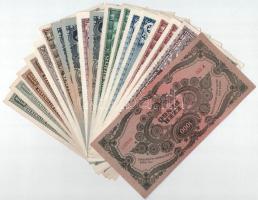 1945-1946. 1000P-100.000BP (18db) T:AU-F szép papír