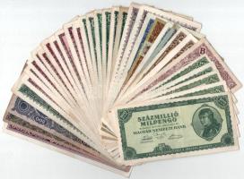 34db-os inflációs Pengő bankjegytétel T:F