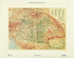 Magyarország 1914, 3D-s műanyag domborzati térkép, 1:2.550.000, Bp., HM Zrínyi Nonprofit Kft., jó állapotban, 52x41 cm