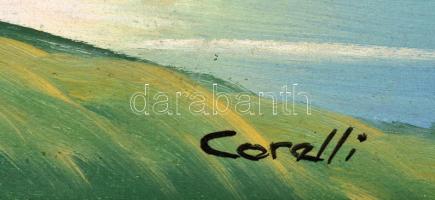 Corelli jelzéssel: Vízparti táj. Olaj, vászon, fakeretben, 50x69 cm