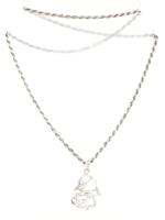 Ezüst(Ag) walles nyaklánc nyilas függővel, jelzett, h: 46,5 cm, 3×1,9 cm, nettó: 10,3 g