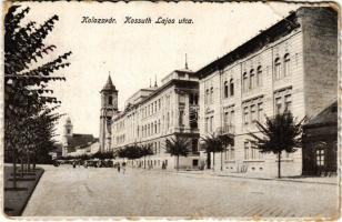 1918 Kolozsvár, Cluj; Kossuth Lajos utca / street view (Rb)