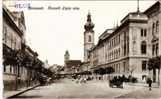 Kolozsvár, Cluj; Kossuth Lajos utca. Rigó Árpád utóda kiadása / street view (EK)