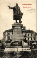 1908 Marosvásárhely, Targu Mures; Kossuth szobor, Takarékpénztár / statue, monument, savings bank (EK)