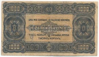 1923. 1000K nyomdahely-jelöléssel T:F,VG beszakadás Adamo K37