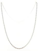 Ezüst(Ag) briósszemű nyaklánc, jelzett, h: 45 cm, nettó: 5 g