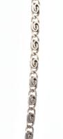 Ezüst(Ag) briósszemű nyaklánc, jelzett, h: 45 cm, nettó: 5 g