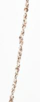 Ezüst(Ag) aranyozott, csavart, fonott nyaklánc, jelzett, h: 45,5 cm, nettó: 4,3 g
