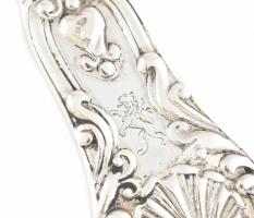 Ezüst(Ag) kagylómintás süteményes lapát, h: 25,2 cm, nettó: 175,6 g