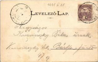 1901 Kassa, Kosice; Kossuth Lajos utca, szálloda. Divald műintézetéből / street view, hotel (EK)