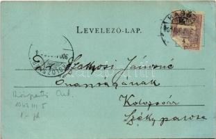 1900 Kassa, Kosice; Jakab A. műépítész Kossuth Lajos utcai háza. Vitéz A. kiadása / architect's...