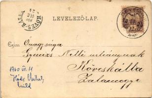 1900 Devecser, Kossuth utca, Járásbíróság. Rosenberg Zsigmond kiadása (EK)