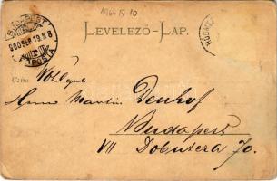 1900 Hódmezővásárhely, Kossuth tér, Andrássy út, Kiss Jakab üzlete. Grossmann Benedek kiadása (EK)