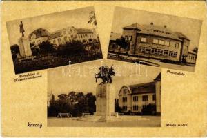 1948 Karcag, Városháza, Kossuth szobor, Postapalota, Hősök szobra, emlékmű (EB)