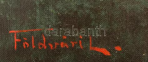 Földvári jelzéssel: Jézus az olajfák hegyén. Olaj, vászon. Kissé sérült. 55x94 cm