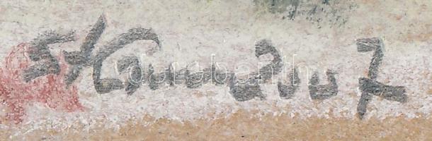 Stefan Grecu (?-?): Tanya. Pasztell, tus, papír, jelzett, paszpartuban, 10x20 cm