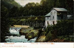 Herkulesfürdő, Herkulesbad, Baile Herculane; villanytelep. Krizsány R. 183. / Elektrische Betriebsanlage / electric power plant, power station (E)B