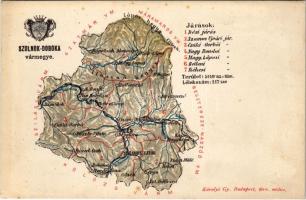 Szolnok-Doboka vármegye térképe. Kiadja Károlyi Gy. / Map of Solnoc-Dabaca county