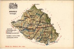 Udvarhely vármegye térképe. Kiadja Károlyi Gy. / Map of Odorheiu county