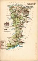 Temes vármegye térképe. Kiadja Károlyi Gy. / Map of Timis county
