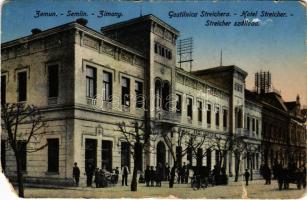 1920 Zimony, Semlin, Zemun; Streicher szálloda / hotel (szakadás / tear)