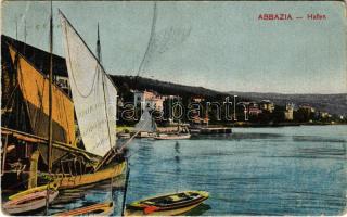 1912 Abbazia, Opatija; Hafen / kikötő / port (EB)