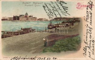 Budapest Rudolf rakpart litho (Rb)