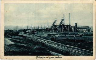Diósgyőr (Miskolc), vasgyár látképe, iparvasút (fl)