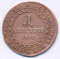 1812E 1kr Cu "I. Ferenc" Gyulafehérvár T:F patina, karc