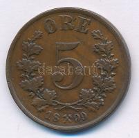 Norvégia 1899. 5ö bronz T:VF ph Norway 1899. 5 Öre bronze C:VF edge error Krause KM#349