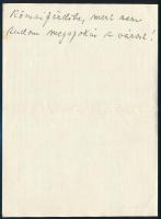 cca 1933-35 2 db Maly Ferenc által Sárdy Brutus (1892-1970) restaurátornak küldött levél, az egyikbe...